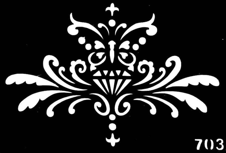 Трафарет для временных тату №703