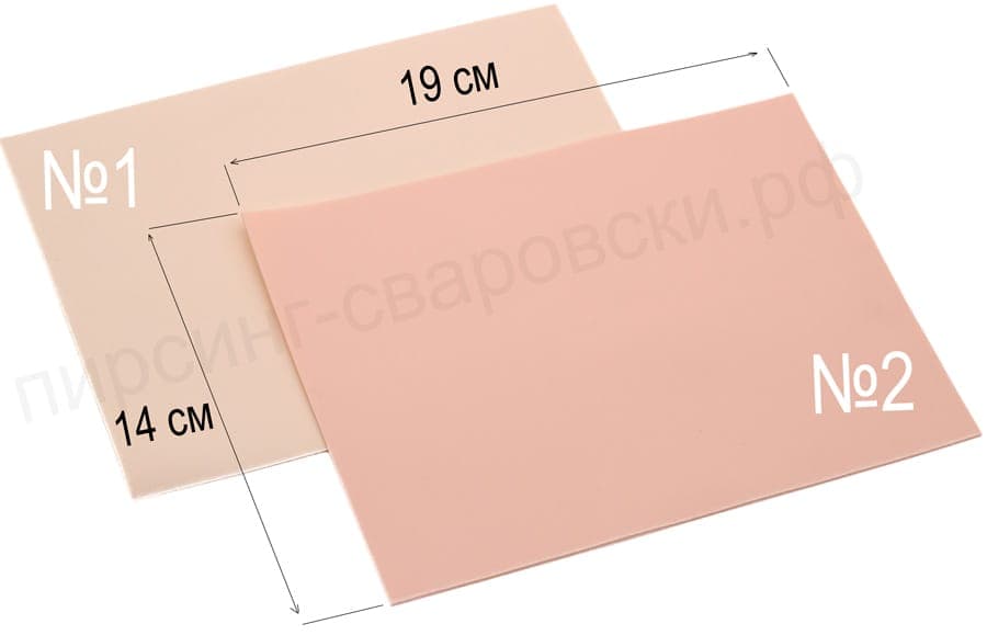 Коврик для практики татуажа искусственная кожа, плотный средний 19*14 см