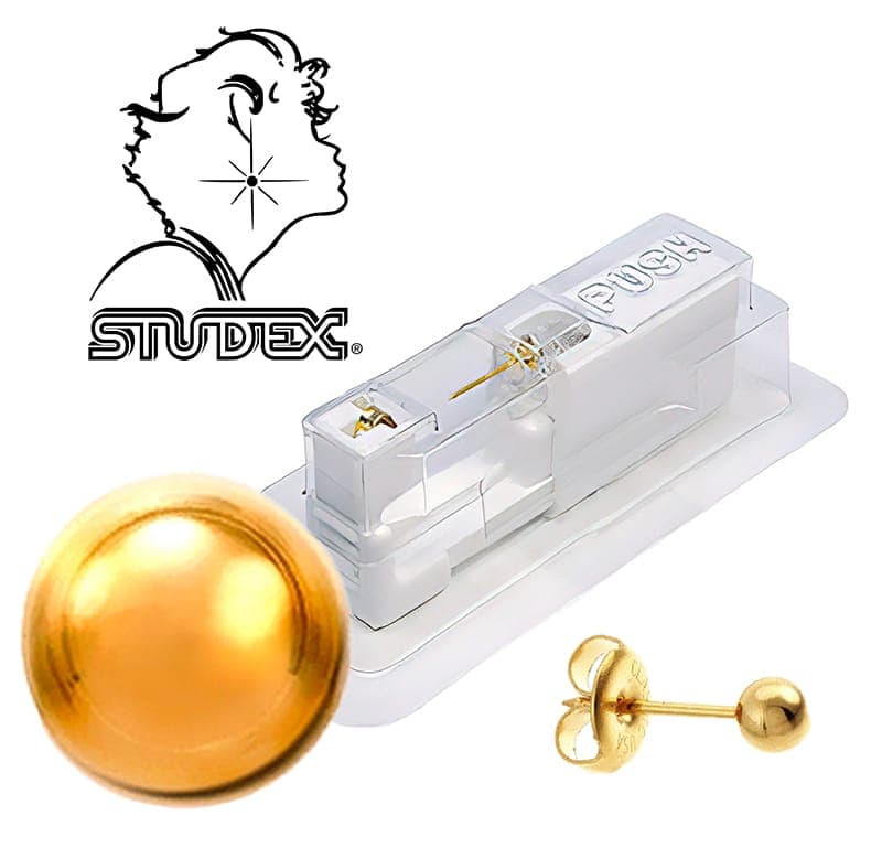 Одноразовый пистолет Studex system 75 для прокола ушей под золото без камня 3 мм 7531-0300 (цена за 1 шт)