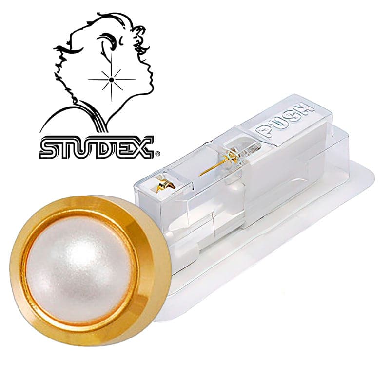 Одноразовый пистолет Studex system 75 для прокола ушей под золото с жемчугом 7511-0301 (цена за 1 шт)