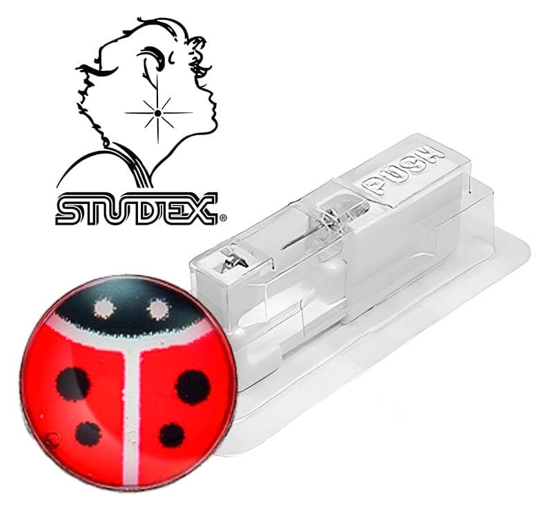 Одноразовый пистолет Studex system 75 для прокола ушей под серебро божья коровка 7512-0603 (цена за 1 шт)