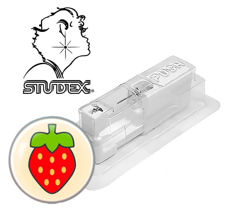 Одноразовый пистолет Studex system 75 для прокола ушей под серебро клубничка 7512-0667 (цена за 1 шт)