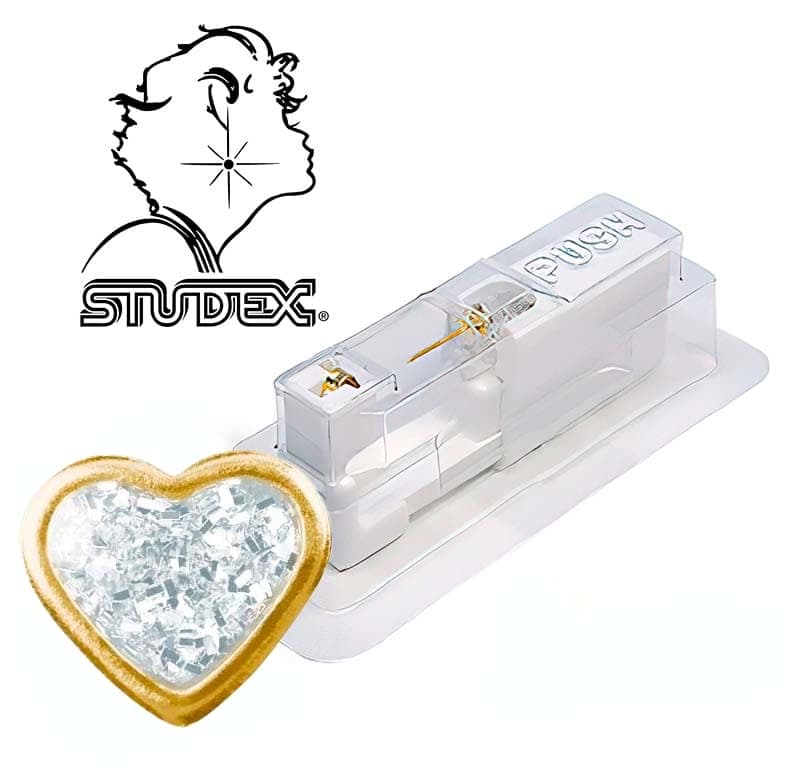 Одноразовый пистолет Studex system 75 для прокола ушей под золото сердце 7523-3564 (цена за 1 шт)