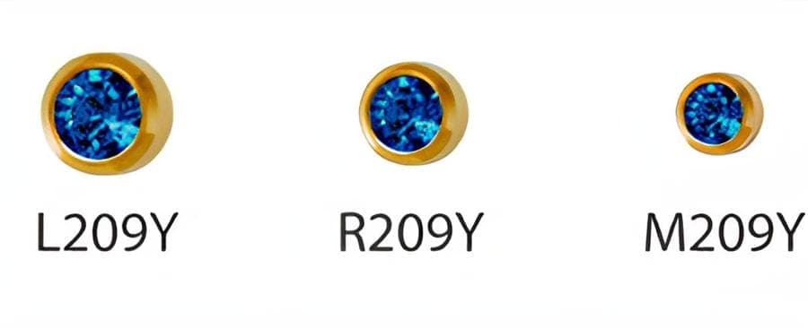 Серьги для прокола ушей QPP™ (Малайзия) 209 Sapphire