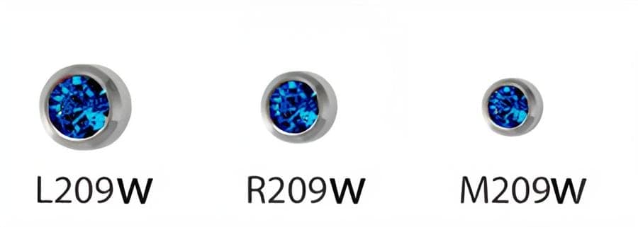 Серьги для прокола ушей QPP™ (Малайзия) 209 Sapphire б/п