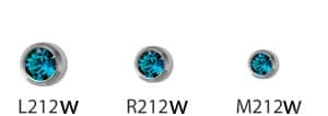 Серьги для прокола ушей Studex 212 Blue Zircon б/п