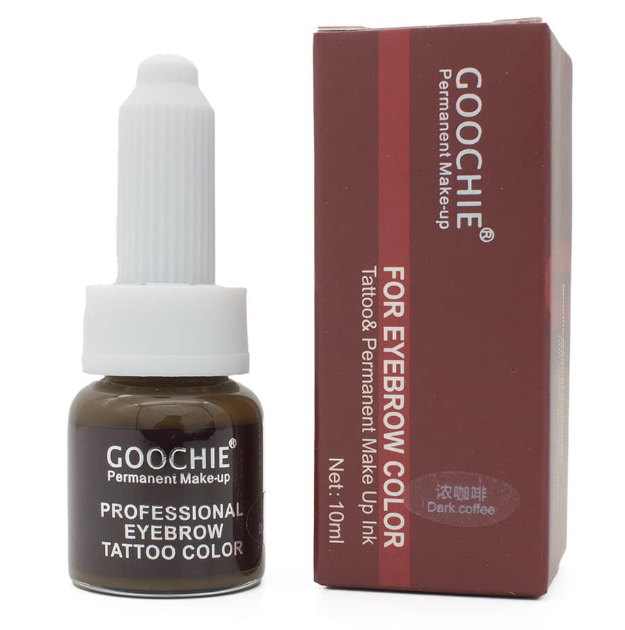 Пигмент для микроблейдинга Goochie Dark Coffee (для ручного татуажа) 10 мл.