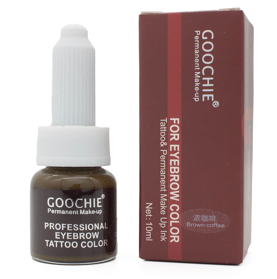 Пигмент для микроблейдинга Goochie Brown Coffee (для ручного татуажа) 10 мл.