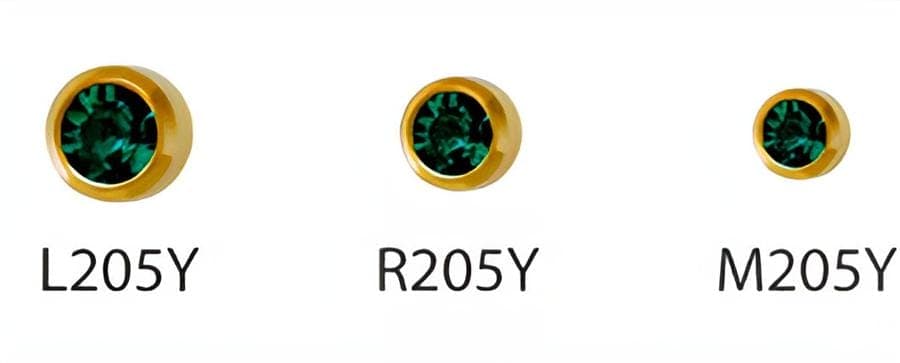 Серьги для прокола ушей QPP™ (Малайзия) 205 Emerald