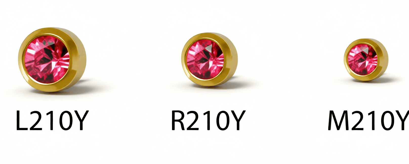 Серьги для прокола ушей QPP™ (Малайзия) 210 Rose