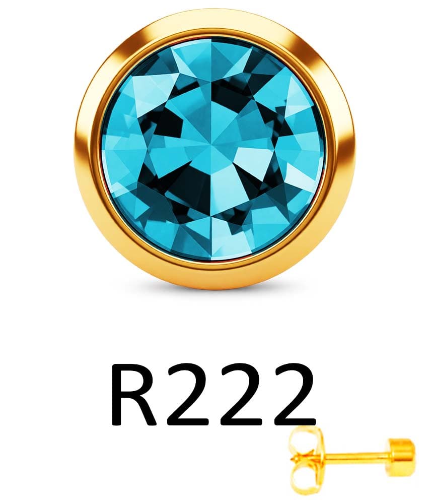 Серьги для прокола ушей QPP™ (Малайзия) 222 Indigolite